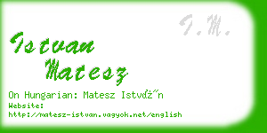 istvan matesz business card